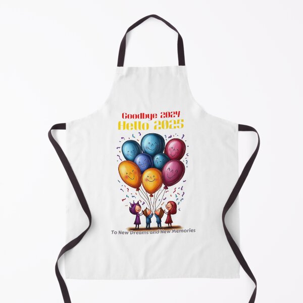 Item preview, Goodbye 2024, Hello 2025, New Year Celebration, Colorful Balloons, New Dreams, New Memories, Year Transition, Festive Illustration designed and sold by BukkyStory.
