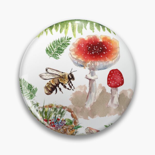 Item preview, Forest life, watercolour mushrooms designed and sold by TheArtOfNata.