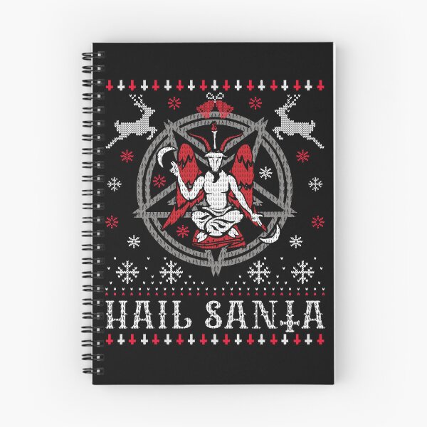Item preview, Hail Santa, Satanic Christmas. Baphomet Pentagram Xmas Ugly Sweater designed and sold by HalfCat.