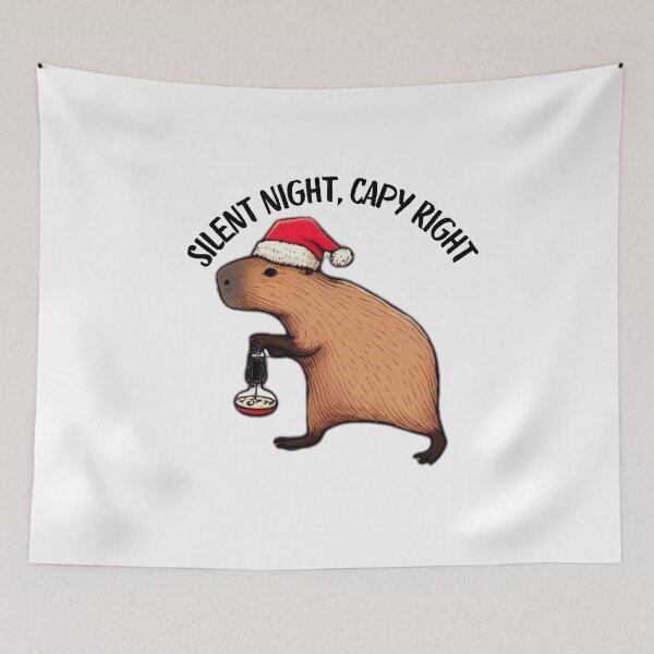 Item preview, Festive Capybara Christmas | Funny Holiday Art for a Cheerful Season designed and sold by MiszungART.