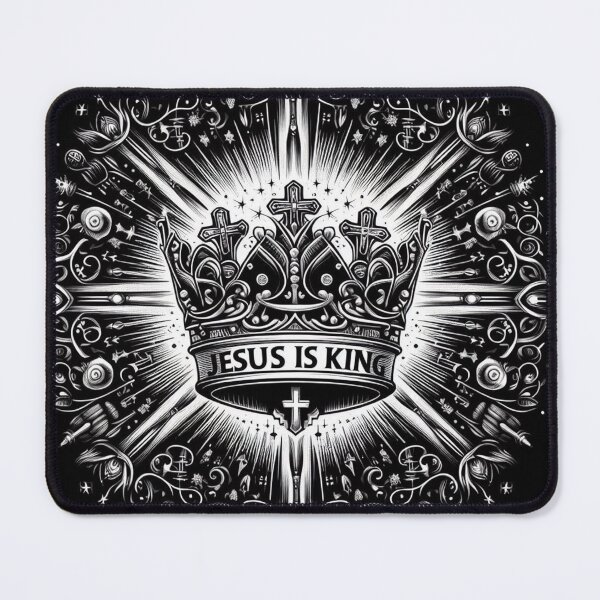 Aperçu de l'œuvre Jésus est Roi Noir et Blanc créée et vendue par Simplybe1.