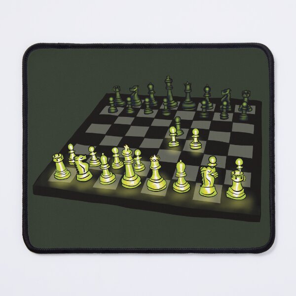 Item preview, Chess Gift, Queen’s Gambit Opening Move, Chess Board with Glowing Pieces designed and sold by mermaidronnie.