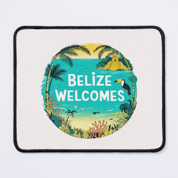 Item preview, Belize Welcomes Flag Map Culture designed and sold by AnimalsDH305.