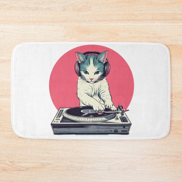 Item preview, Cat DJ Using Turntable designed and sold by AtlanticAvenue.