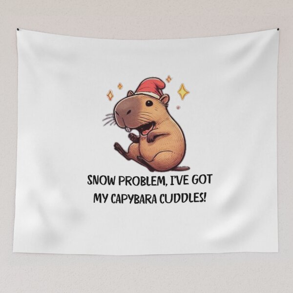 Item preview, Festive Capybara Christmas | Funny Holiday Art for a Cheerful Season designed and sold by MiszungART.