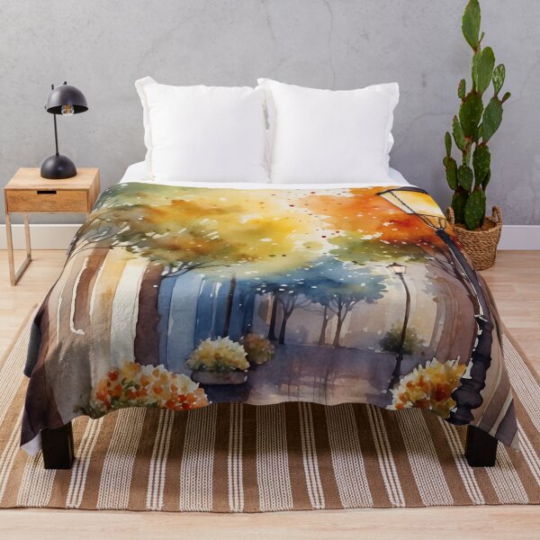 Item preview, Charming Street Scene with Autumn Glow designed and sold by Vitalka-uk.