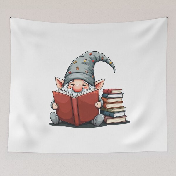 Item preview, gnome with books designed and sold by jkrphoto.