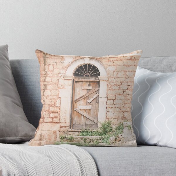 Item preview, Puglia, Italy I Forbidden door in abandoned destroy wood of authentic architectural urbex building to the retro vintage pastel orange aesthetic of a Mediterranean countryside village in Baroque period designed and sold by Julie Travel Photography.