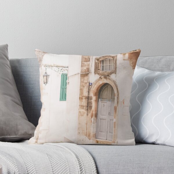 Item preview, Puglia, Italy I Deserted street with Italian Baroque architecture and vintage retro door photography in damaged condition with summer pastel aesthetic of la dolce vita in a countryside village in south designed and sold by Julie Travel Photography.