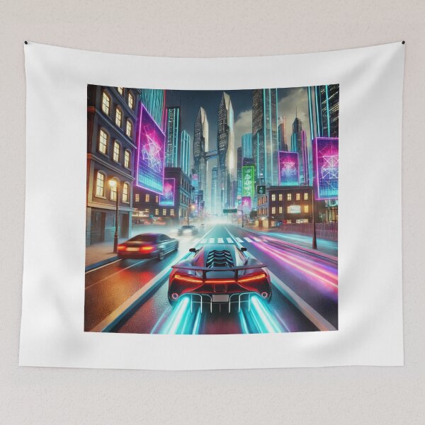 Item preview, Cyberpunk City Racing Adventure designed and sold by MomentsbyMo.