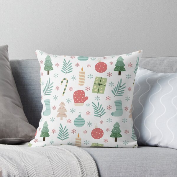 Artikelvorschau, Boho Pastell Weihnachtsmuster Weiß entworfen und verkauft von Lisetta Collection.