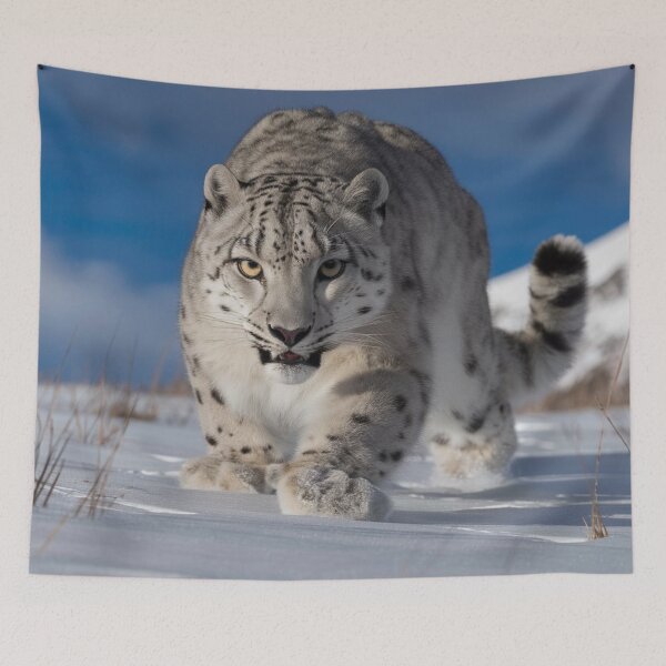 Item preview, snow leopard on the hunt  designed and sold by elegantpaterns.