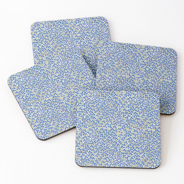 Item preview, Small flowers and flower buds of blue color designed and sold by Daniela Vargas Ilustra.