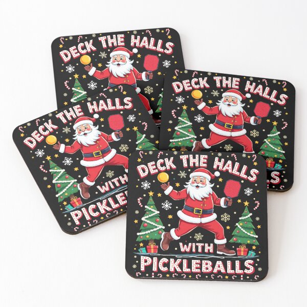 Item preview, Deck The Halls With Pickleballs Pickleballs Funny Sarcastic designed and sold by ArtFromBeyond.