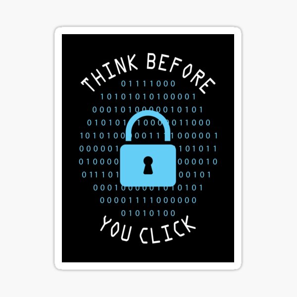 Item preview, Think Before You Click - Online Safety Reminder designed and sold by HandicraftArt.