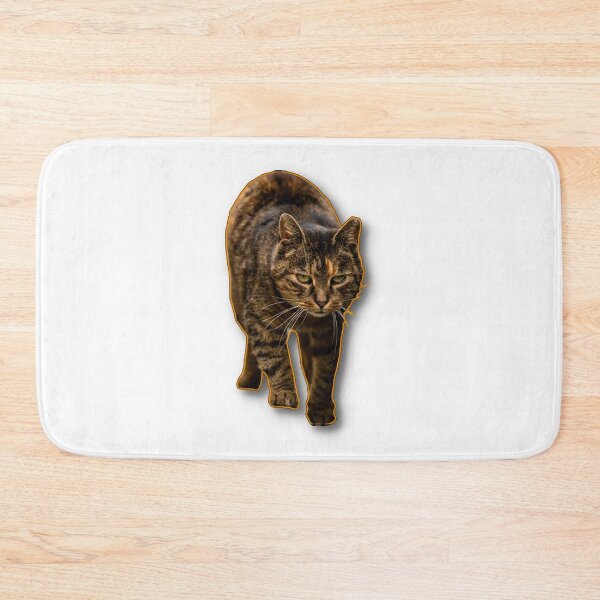 Item preview, A focused cat walking towards the viewer with an intent expression. designed and sold by Piotr Front.