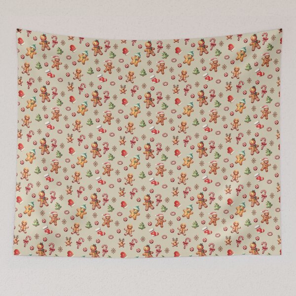 Item preview, Gingerbread and Candy Cane Dreams designed and sold by VibeHiveThreads.