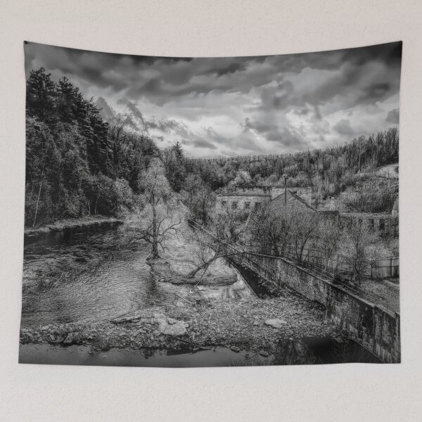 Item preview, Ruins of the Barber Paper Mill, Ontario 2 BW designed and sold by jrtwynam.