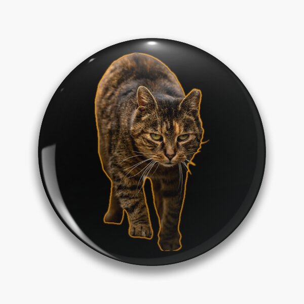 Item preview, A focused cat walking towards the viewer with an intent expression. designed and sold by Piotr Front.