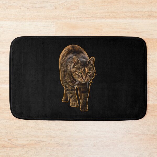 Item preview, A focused cat walking towards the viewer with an intent expression. designed and sold by Piotr Front.
