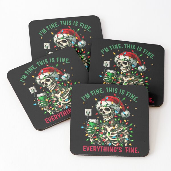 Item preview, Everything’s Fine Holiday Skeleton designed and sold by Aredbox.