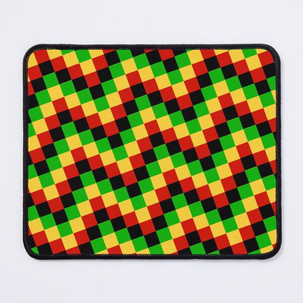 Item preview, Rasta Squares Reggae Rastafari Kwanzaa Africa Jamaican Pattern designed and sold by EvergreenMotifs.