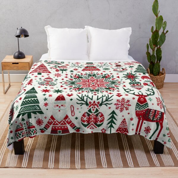 Item preview, Holiday Christmas Trees Santa Reindeer Nordic Theme designed and sold by Yas_oma.