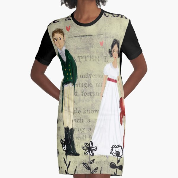 Mister Darcy and Miss Bennet Graphic T-Shirt Dress