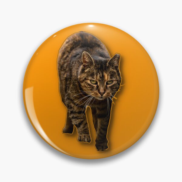 Item preview, A focused cat walking towards the viewer with an intent expression. designed and sold by Piotr Front.