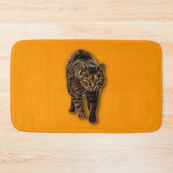 Item preview, A focused cat walking towards the viewer with an intent expression. designed and sold by Piotr Front.