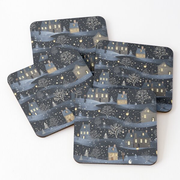 Item preview,  Christmas pattern. Winter city.Winter night.Christmas landscape. designed and sold by MagelliShop.