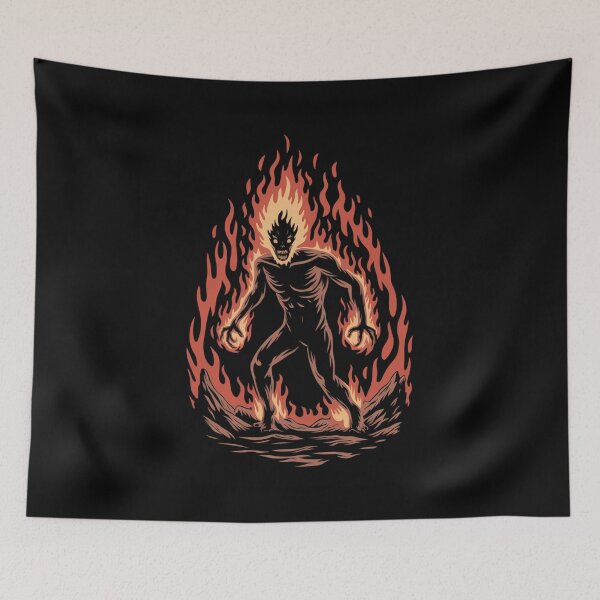 Item preview, Scary Fiery Spirit  - blazing flames designed and sold by Creomix.
