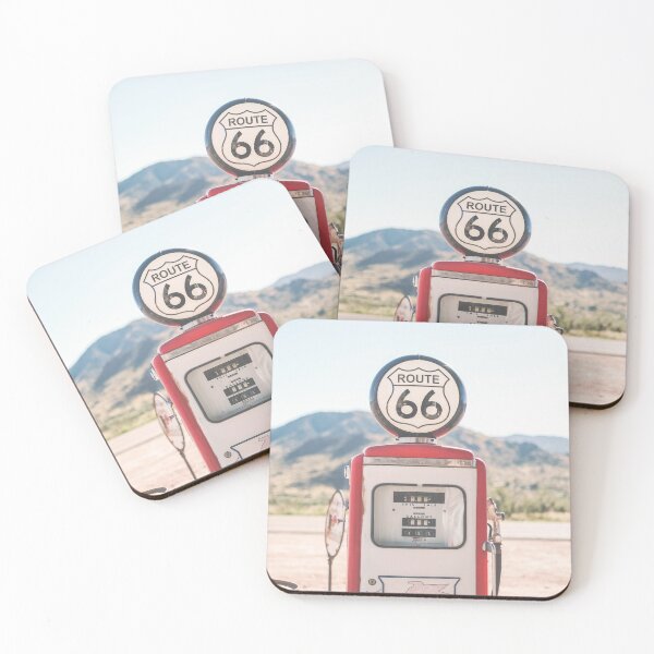 Item preview, Route 66, USA I Deep America vintage retro gas pump in front of Arizona California road landscape to pastel aesthetic of summer under the sun of a stopover at the gas station during a road trip  designed and sold by Julie Travel Photography.