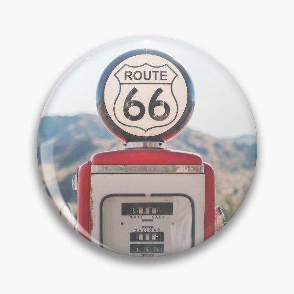 Item preview, Route 66, USA I Deep America vintage retro gas pump in front of Arizona California road landscape to pastel aesthetic of summer under the sun of a stopover at the gas station during a road trip  designed and sold by Julie Travel Photography.
