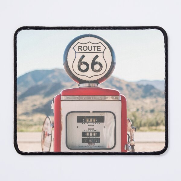 Item preview, Route 66, USA I Deep America vintage retro gas pump in front of Arizona California road landscape to pastel aesthetic of summer under the sun of a stopover at the gas station during a road trip  designed and sold by Julie Travel Photography.