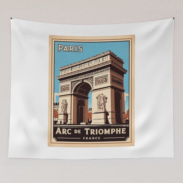 Item preview, A Vintage Travel Illustration of Paris - France designed and sold by GoodOldVintage.
