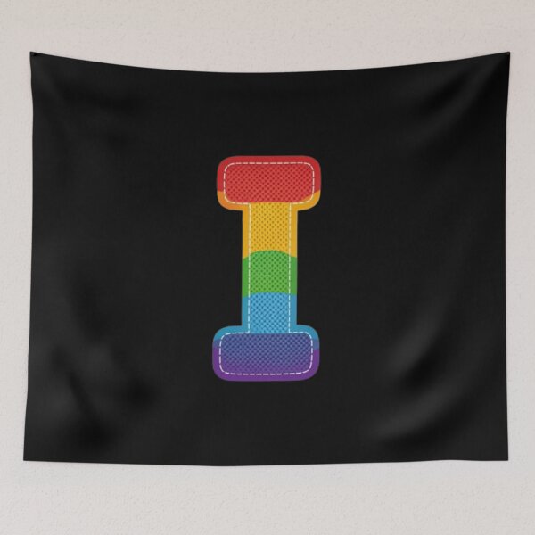 Item preview, Patch letter I rainbow designed and sold by StickersRyous.