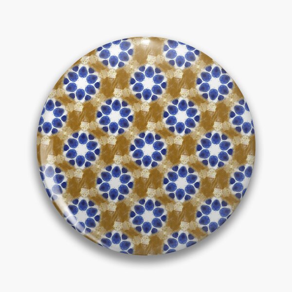 Item preview, Abstract Rock Floral Pattern in Brown and Blue designed and sold by Artistestella.