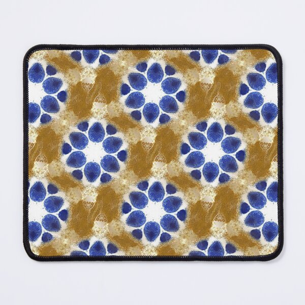 Item preview, Abstract Rock Floral Pattern in Brown and Blue designed and sold by Artistestella.