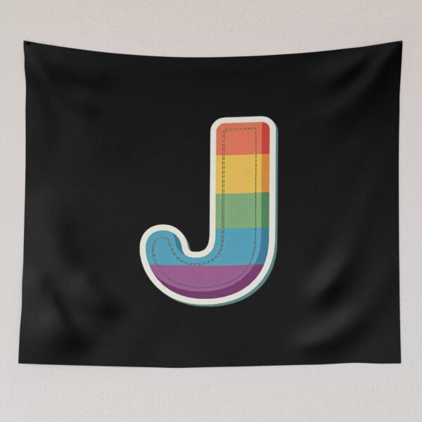 Item preview, Patch letter J rainbow designed and sold by StickersRyous.