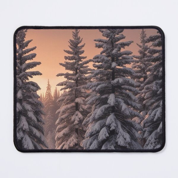Item preview, Snow-Laden Pines in the Evening Glow designed and sold by MyriadVoices.