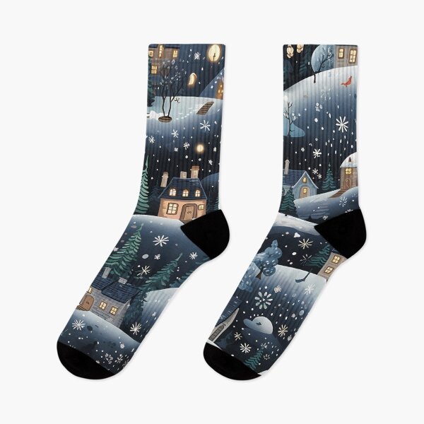 Item preview,  Christmas pattern. Winter city.Winter night.Christmas landscape. designed and sold by MagelliShop.
