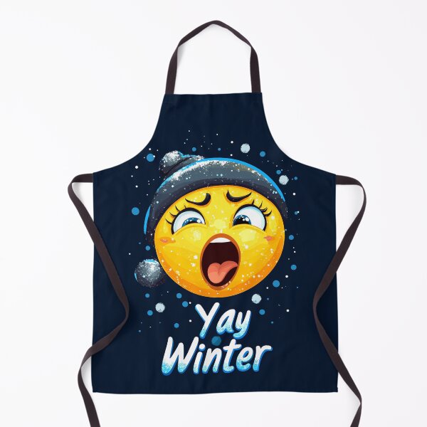Item preview, "Yay Winter YUCK emoji face" designed and sold by Artbyminga.
