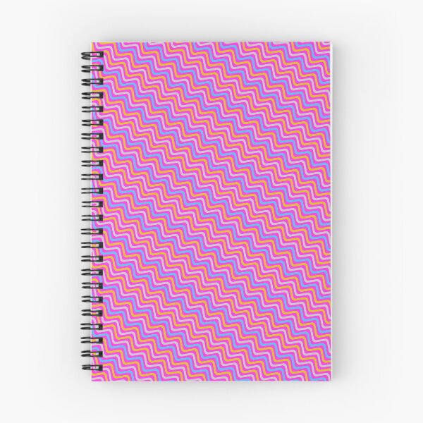 Item preview, Neon Vivid Prismatic Polychrome Hot Pink Jagged Waves designed and sold by EvergreenMotifs.