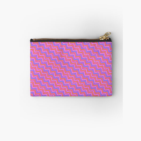 Item preview, Neon Vivid Prismatic Polychrome Hot Pink Jagged Waves designed and sold by EvergreenMotifs.