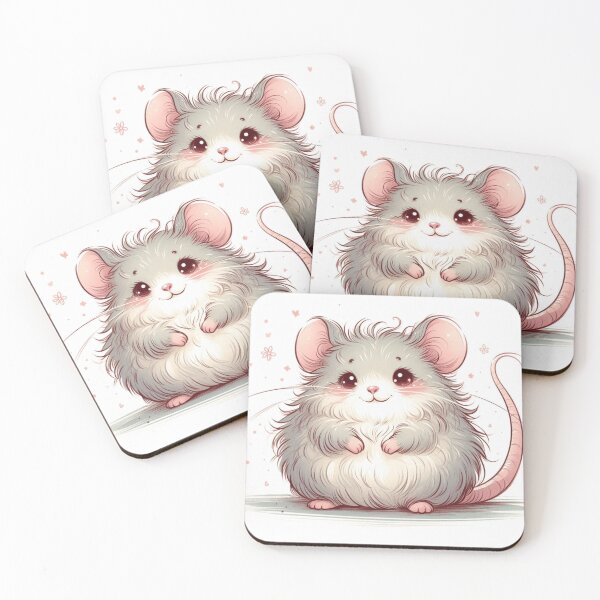 Item preview, sweet little chubby fluffy mouse designed and sold by nicnacc.