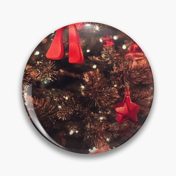 Item preview, Christmas Tree with Lights and Red Ornaments designed and sold by DigitalGemArt.