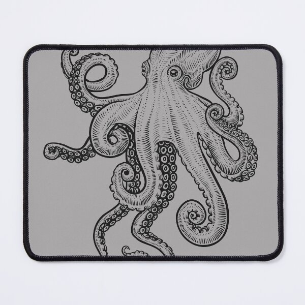 Item preview, Black and White Octopus designed and sold by LineArtForYou.