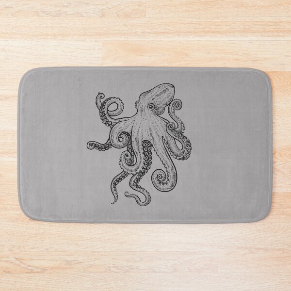 Item preview, Black and White Octopus designed and sold by LineArtForYou.