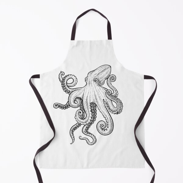 Item preview, Black and White Octopus designed and sold by LineArtForYou.